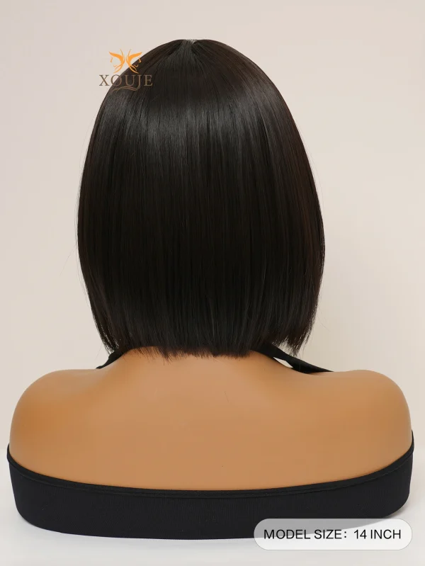 Black Brown Women Short Hair Bob Wig High Quality Synthetic Wig Sweet and Cute Women Daily Use Heat Resistant Chemical Fiber Wig - Image 2