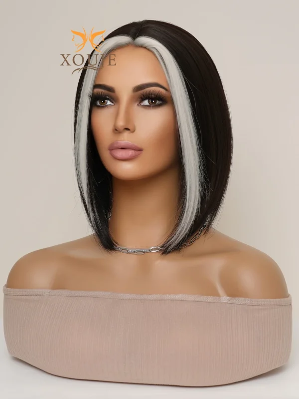 Black Brown Women Short Hair Bob Wig High Quality Synthetic Wig Sweet and Cute Women Daily Use Heat Resistant Chemical Fiber Wig - Image 9