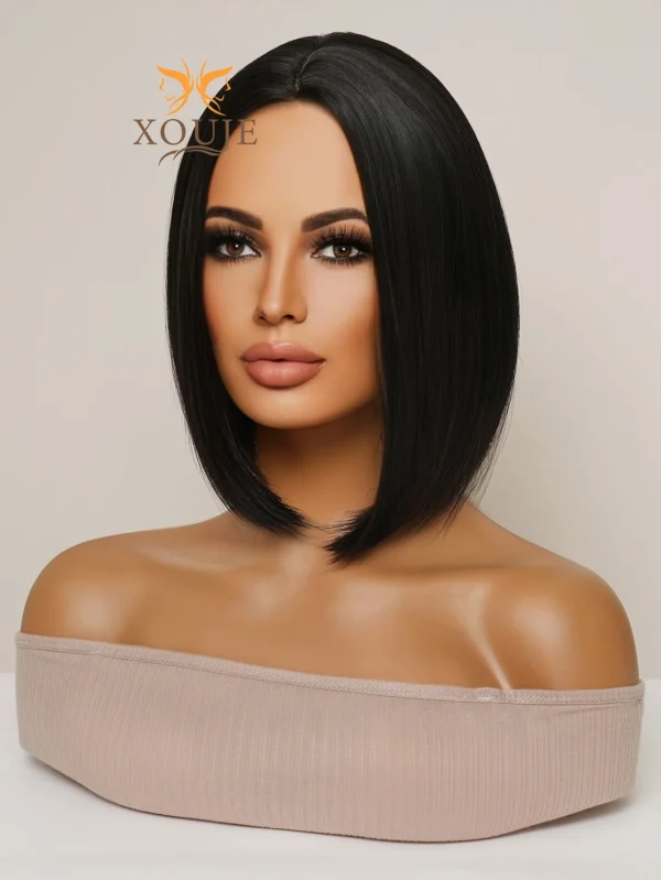 Black Brown Women Short Hair Bob Wig High Quality Synthetic Wig Sweet and Cute Women Daily Use Heat Resistant Chemical Fiber Wig - Image 8