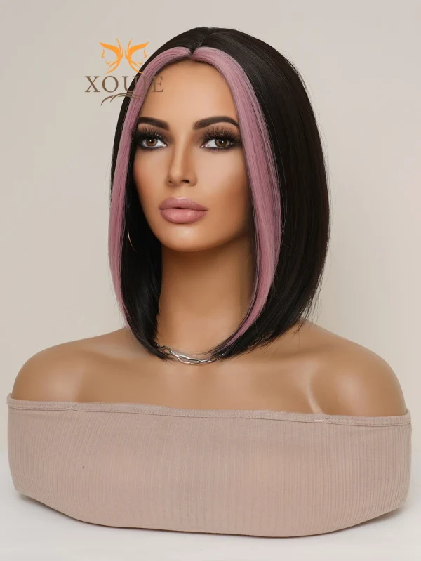 Black Brown Women Short Hair Bob Wig High Quality Synthetic Wig Sweet and Cute Women Daily Use Heat Resistant Chemical Fiber Wig - Image 7
