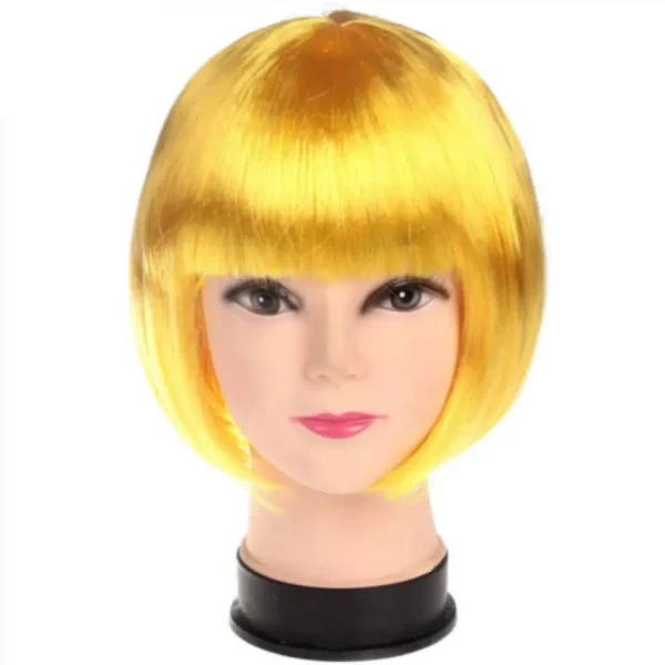 Lady Wig Women's Short Straight Bangs Full Hair Wigs Cosplay Party Hair Bob Wig Multiple Color Synthetic Hair - Image 4